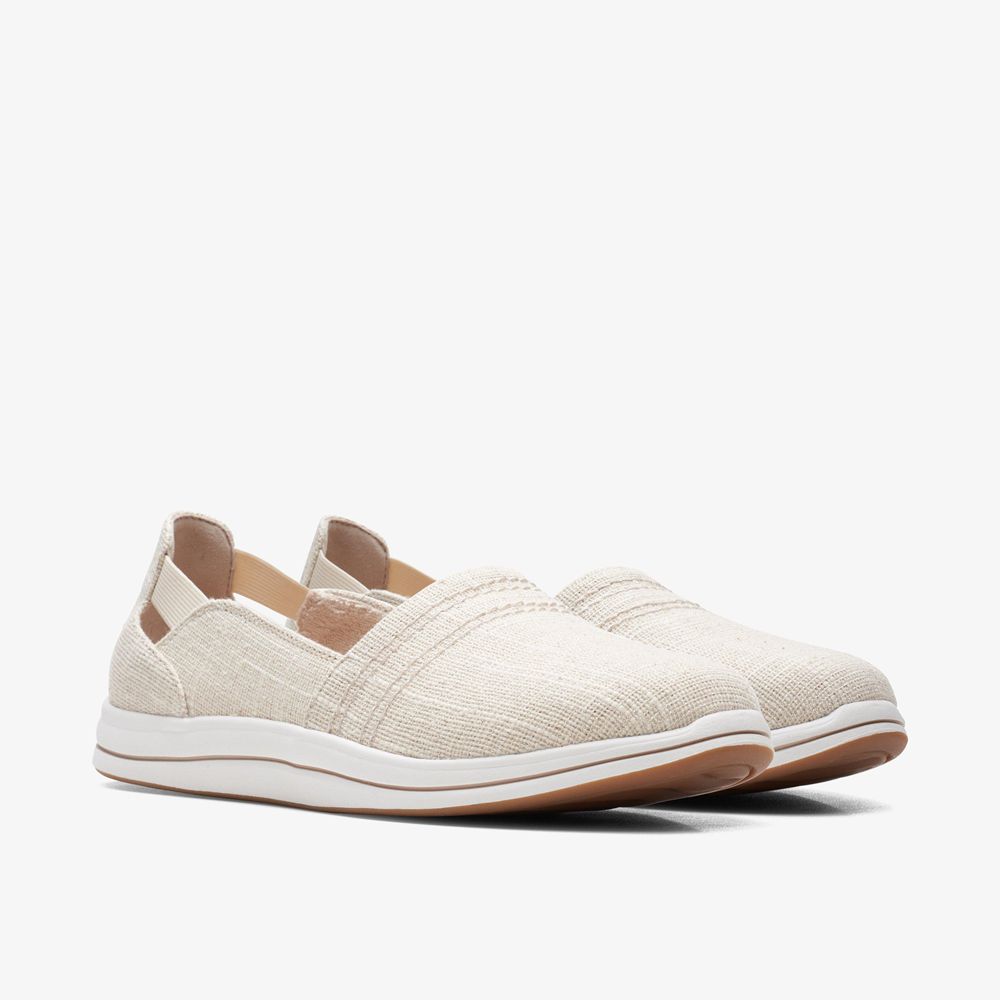 White Clarks Women's Breeze Step Ii Slip On Shoes | 980ZOKFUY