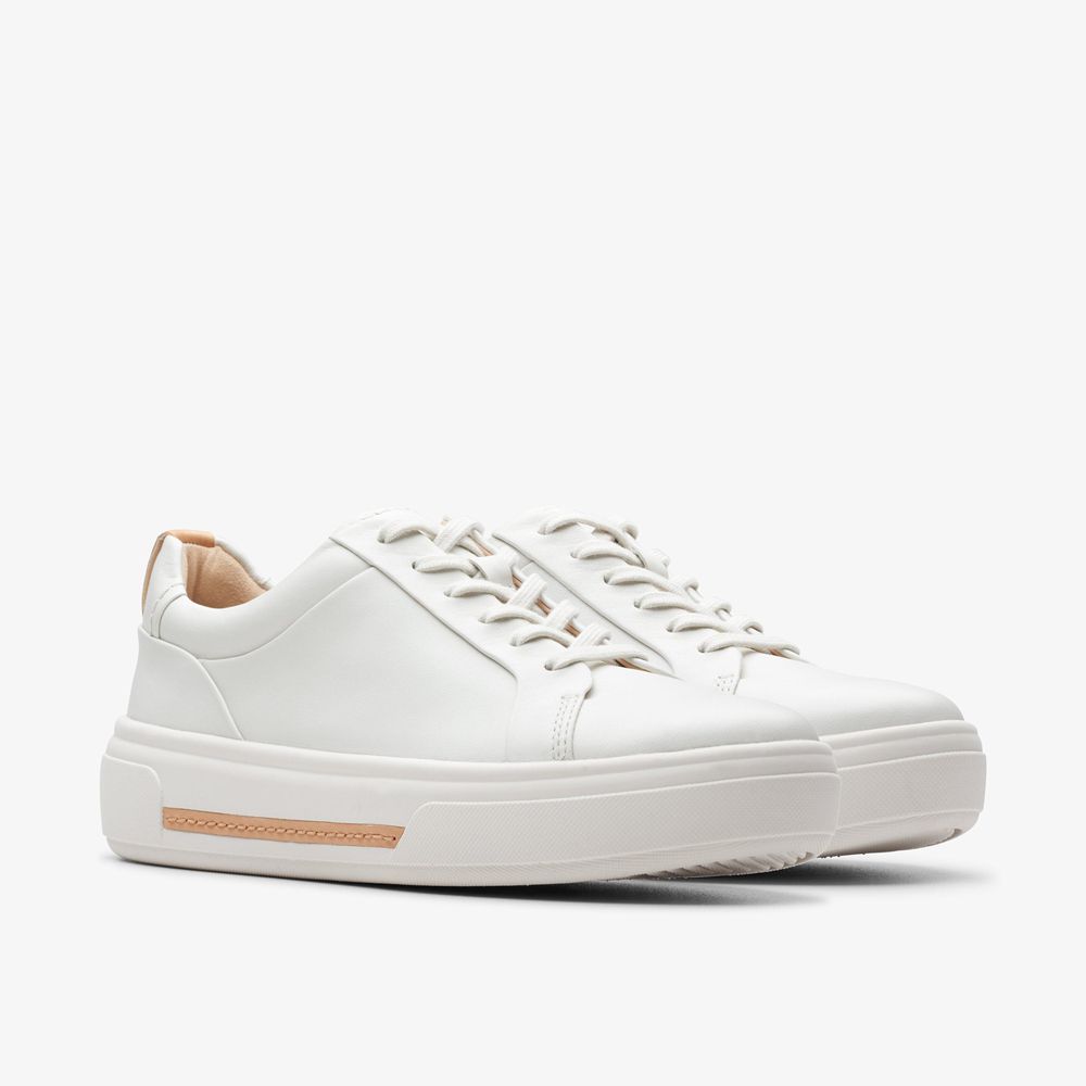 White Clarks Women's Hollyhock Walk Sneakers | 720QXYCTR