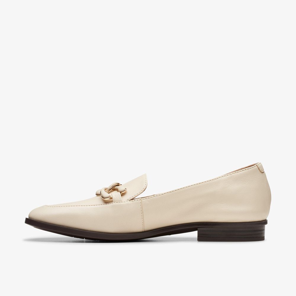 White Clarks Women's Sarafyna Rae Loafers | 218TAVXDI