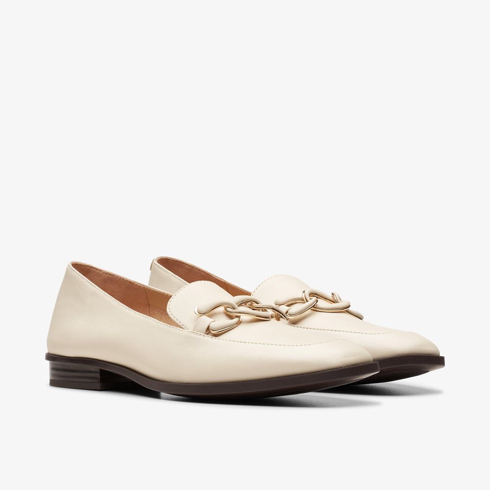 White Clarks Women's Sarafyna Rae Loafers | 218TAVXDI