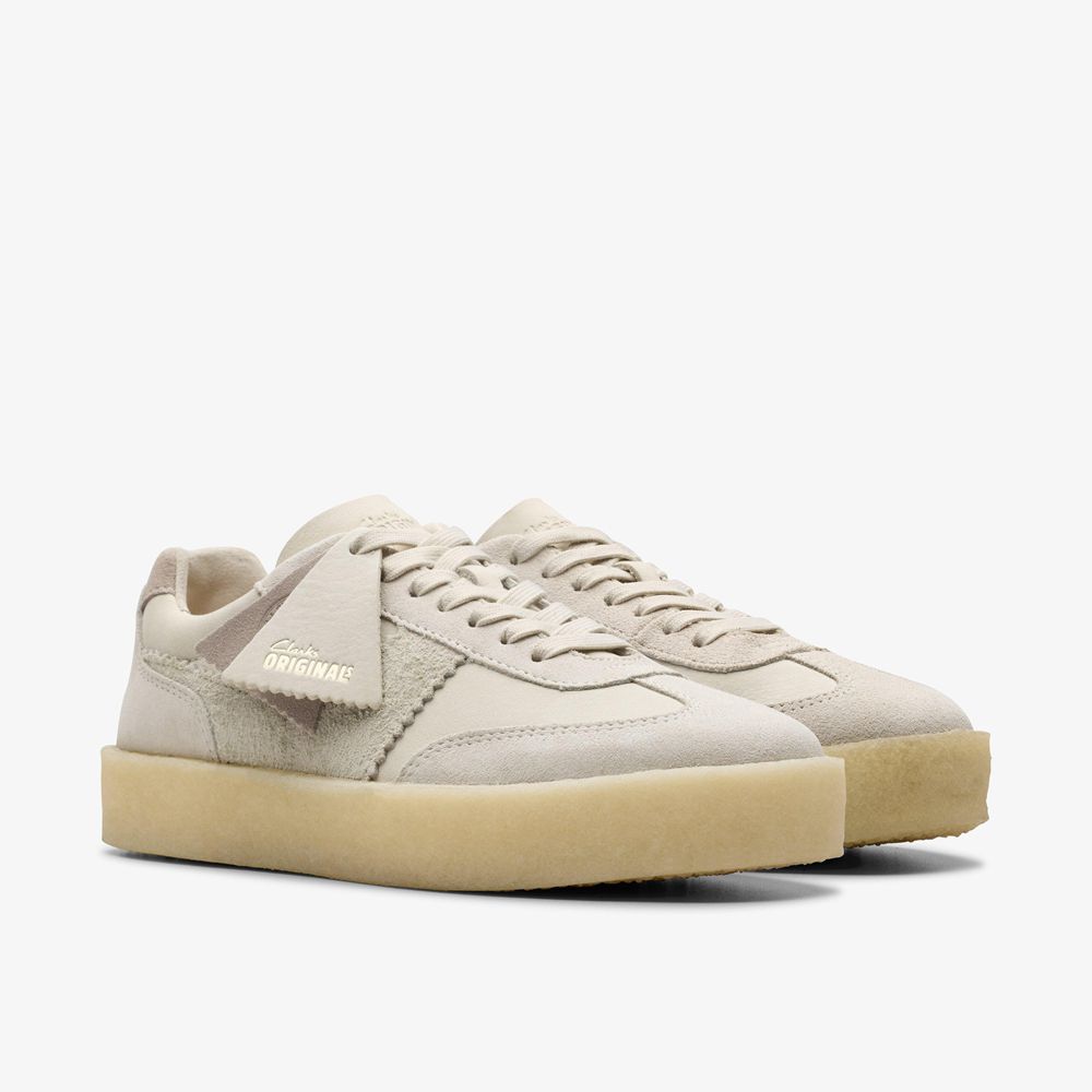 White Clarks Women's Tor 80 Sneakers | 147EPRTNF