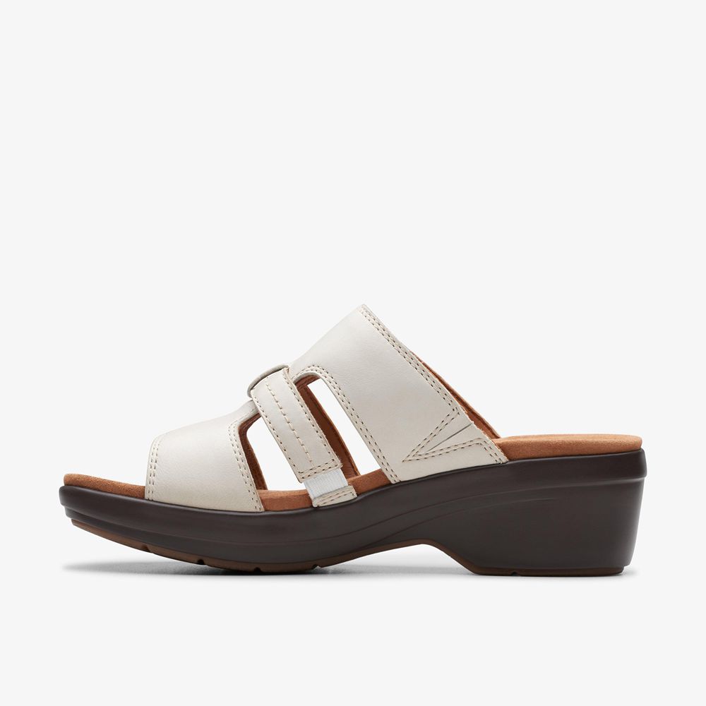 White Clarks Women's Tuleah Jane Heeled Sandals | 346KXZGNI