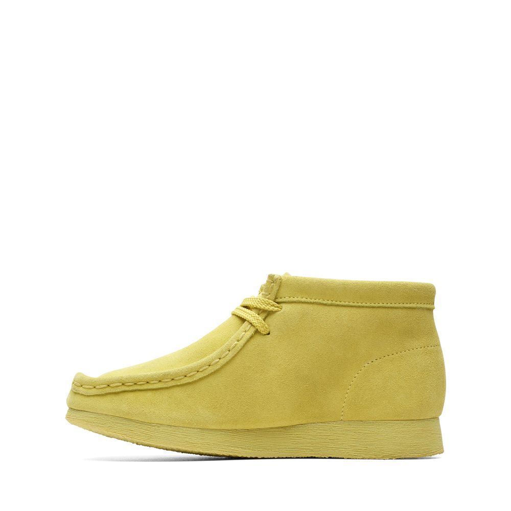 Yellow Clarks Kids Wallabee Older Boots | 297VCXQDJ